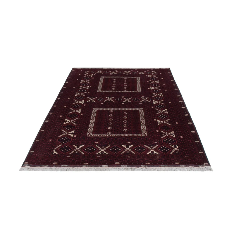 Afghan Teppich 161x249cm - Orientteppich - dunkelrot