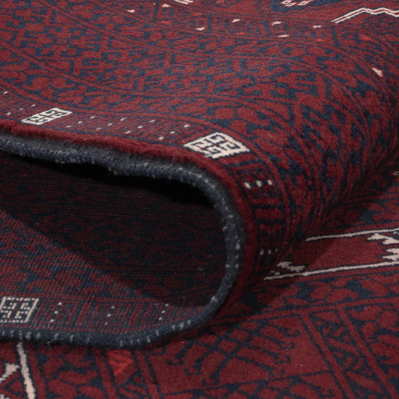 Afghan Teppich 167x245cm - Orientteppich - dunkelrot