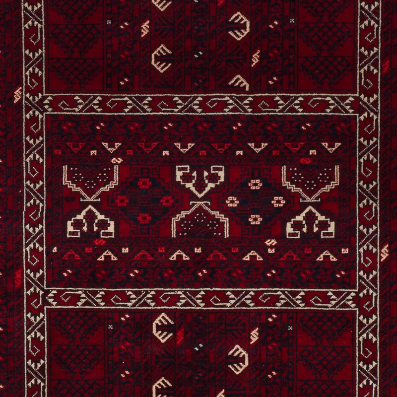 Afghan Teppich - 166 x 242 cm - dunkelrot
