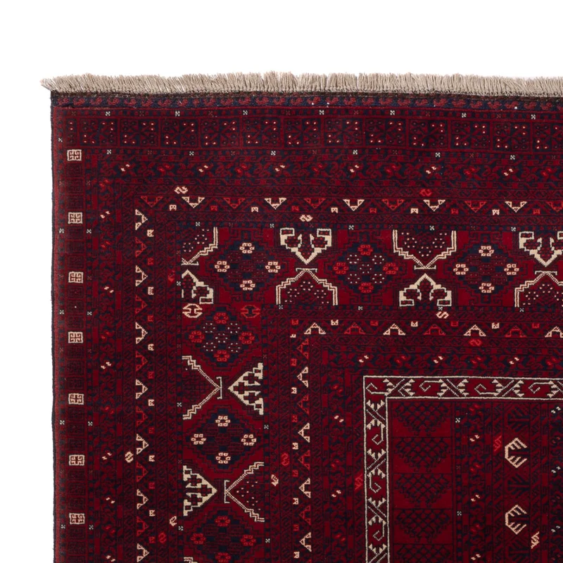 Afghan Teppich - 166 x 242 cm - dunkelrot