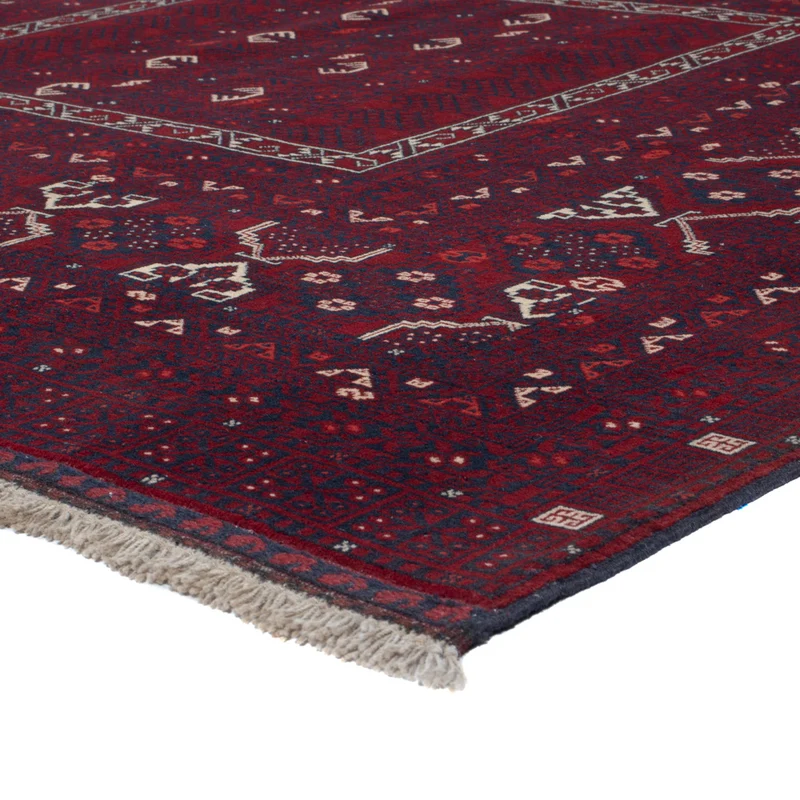Afghan Teppich - 166 x 242 cm - dunkelrot