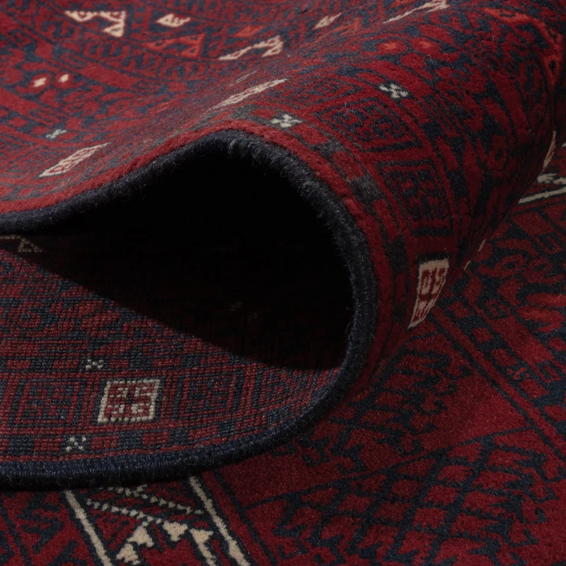 Afghan Teppich - 166 x 242 cm - dunkelrot