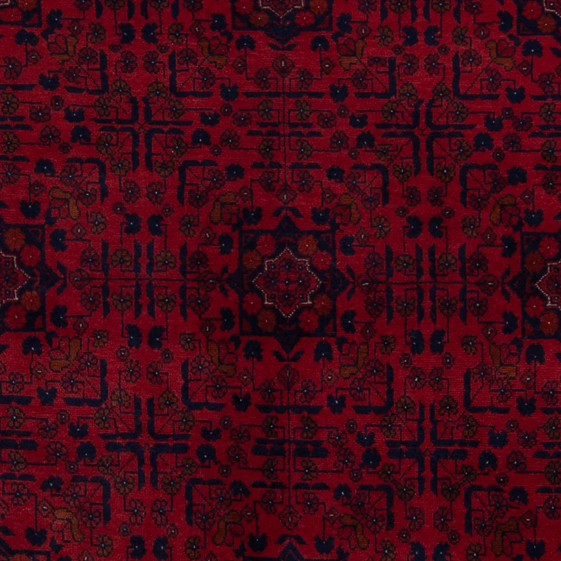 Afghan Teppich 161x203cm - Orientteppich - dunkelrot