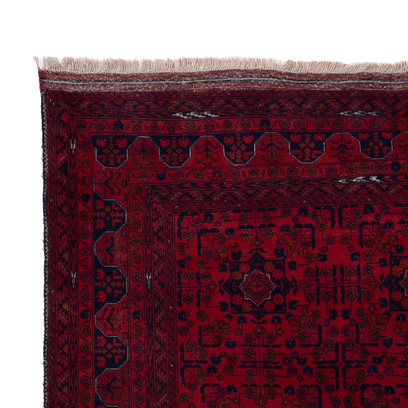 Afghan Teppich 161x203cm - Orientteppich - dunkelrot