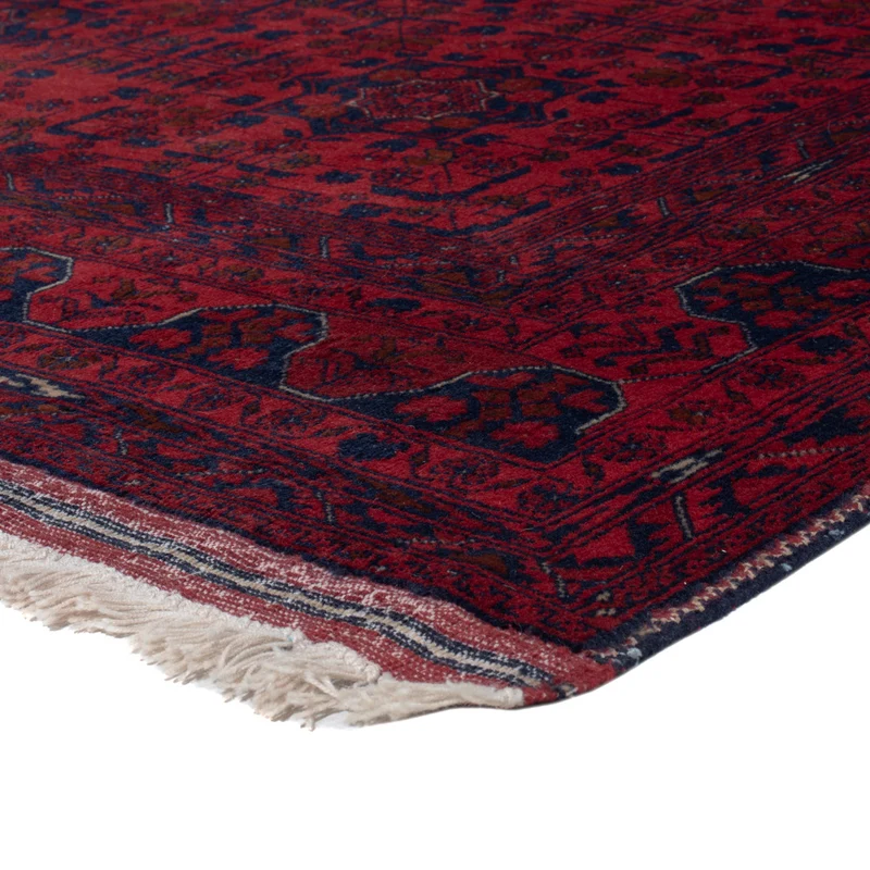 Afghan Teppich 161x203cm - Orientteppich - dunkelrot