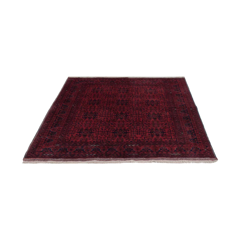 Afghan Teppich 161x203cm - Orientteppich - dunkelrot