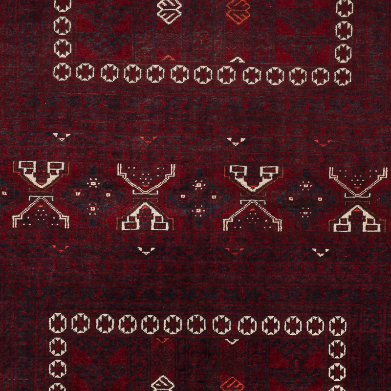 Afghan Teppich 157x250cm - Orientteppich - dunkelrot