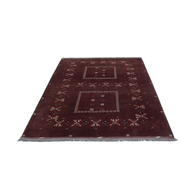 Afghan Teppich 157x250cm - Orientteppich - dunkelrot