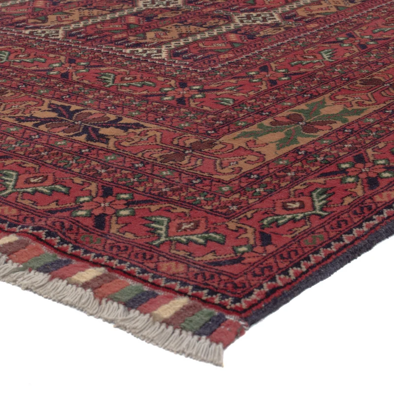 Afghan Teppich 194x288cm - Orientteppich - dunkelrot