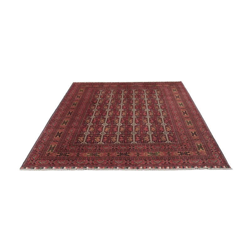 Afghan Teppich 194x288cm - Orientteppich - dunkelrot