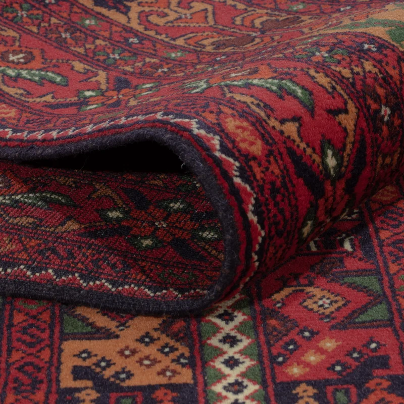 Afghan Teppich 193x283cm - Orientteppich - dunkelrot