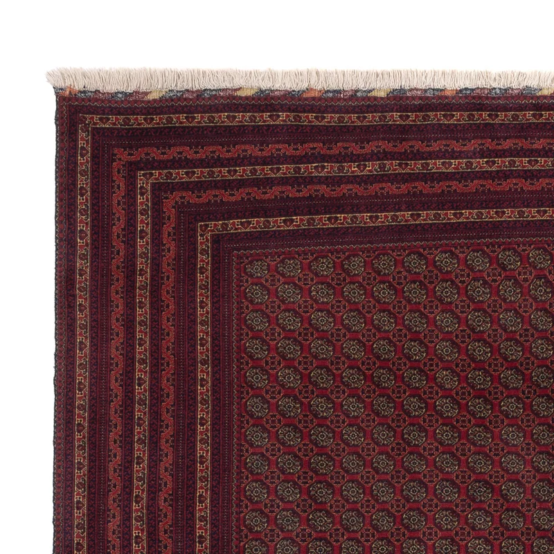 Afghan Teppich 206x295cm - Orientteppich - dunkelrot
