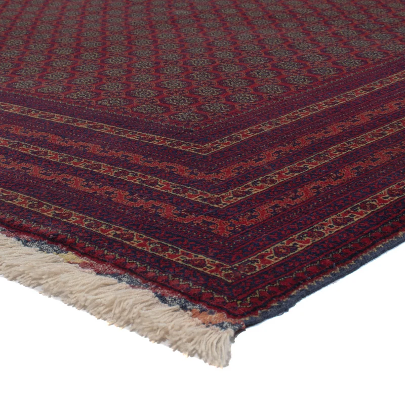 Afghan Teppich 206x295cm - Orientteppich - dunkelrot