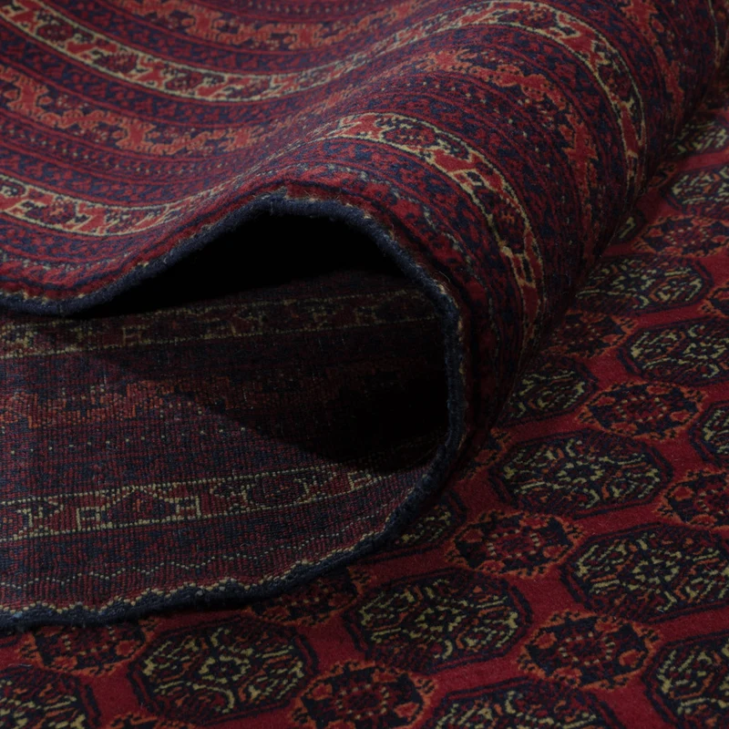 Afghan Teppich 206x295cm - Orientteppich - dunkelrot