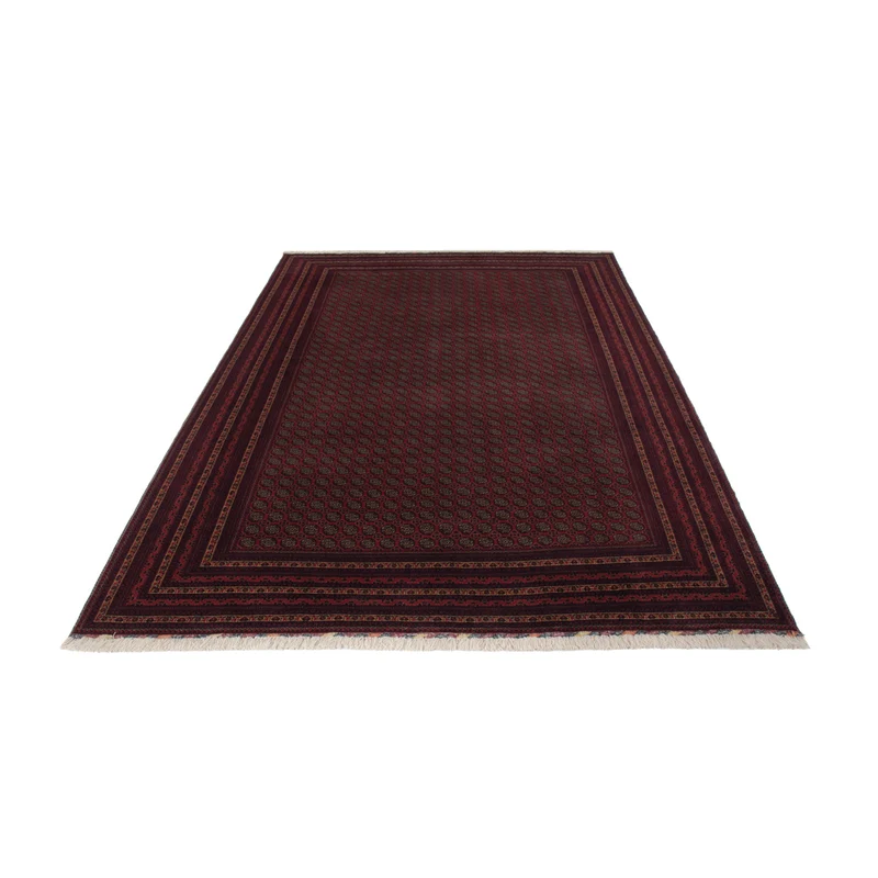 Afghan Teppich 206x295cm - Orientteppich - dunkelrot