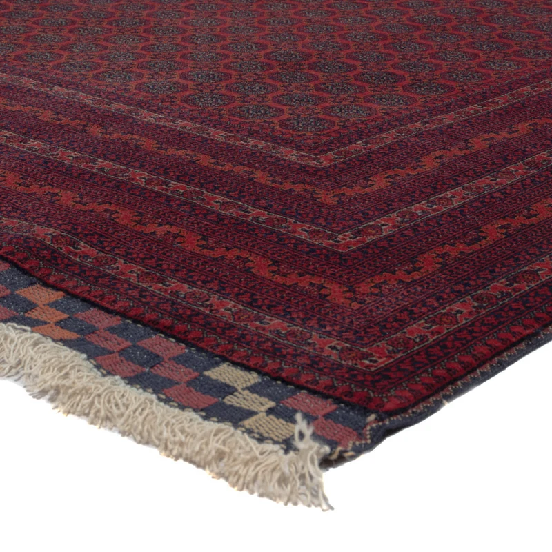 Afghan Teppich 198x297cm - Orientteppich - dunkelrot