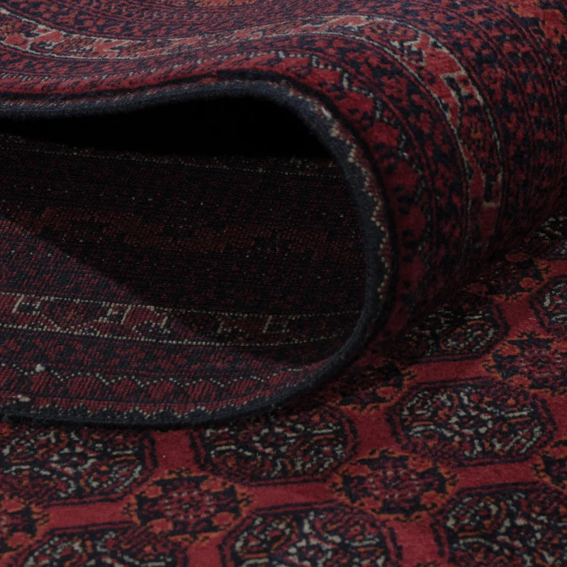 Afghan Teppich 198x297cm - Orientteppich - dunkelrot