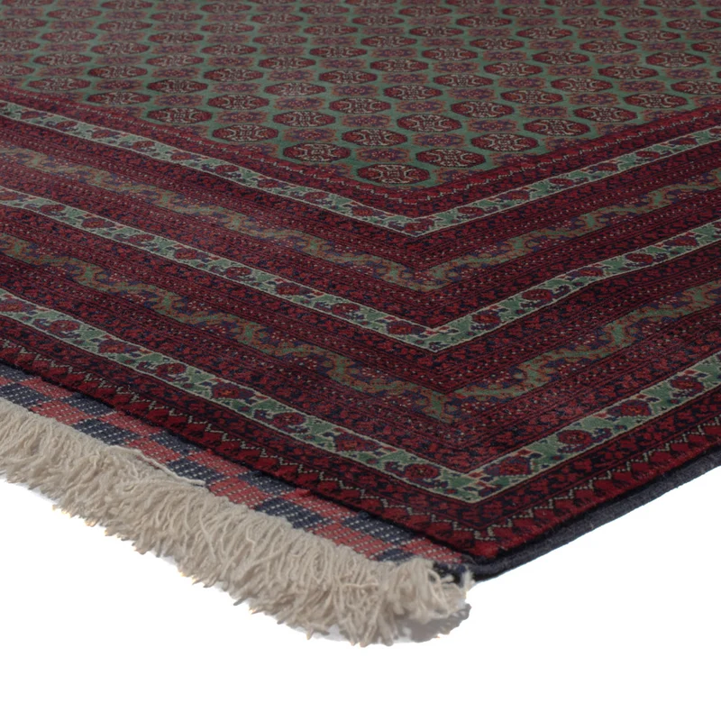 Afghan Teppich 201x291cm - Orientteppich - dunkelgrün