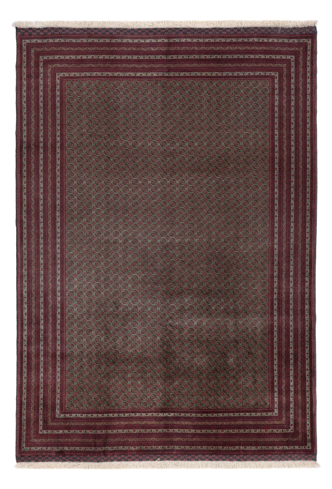 Afghan Teppich 200x291cm - Orientteppich - dunkelrot