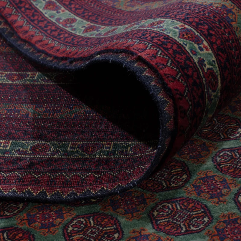 Afghan Teppich 200x291cm - Orientteppich - dunkelrot