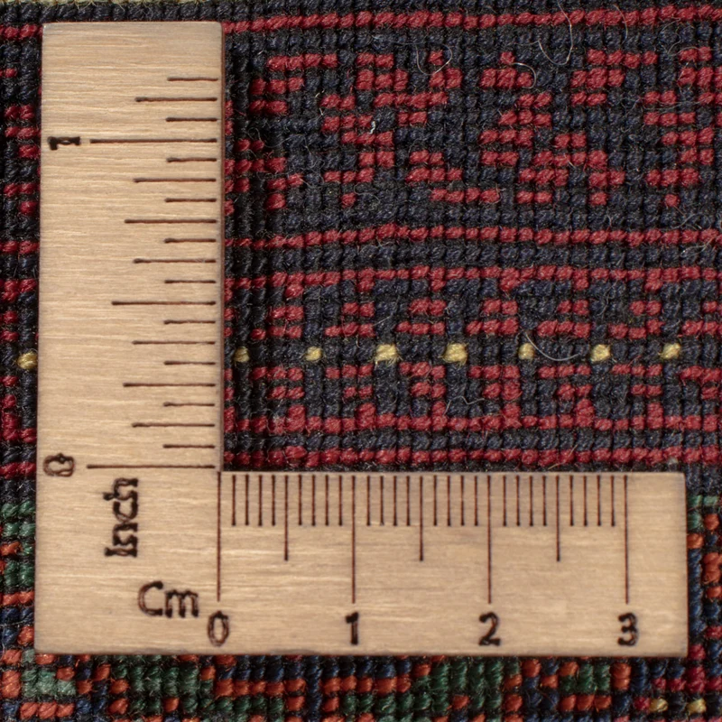Afghan Teppich 200x291cm - Orientteppich - dunkelrot