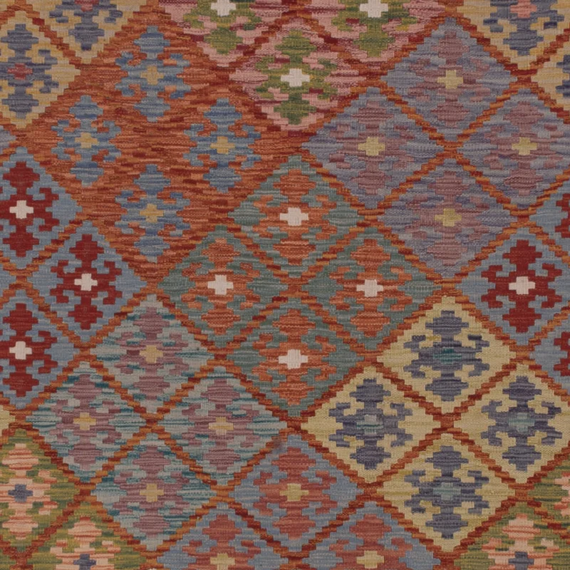 Kelim Maimene Teppich 360x507cm - mehrfarbig