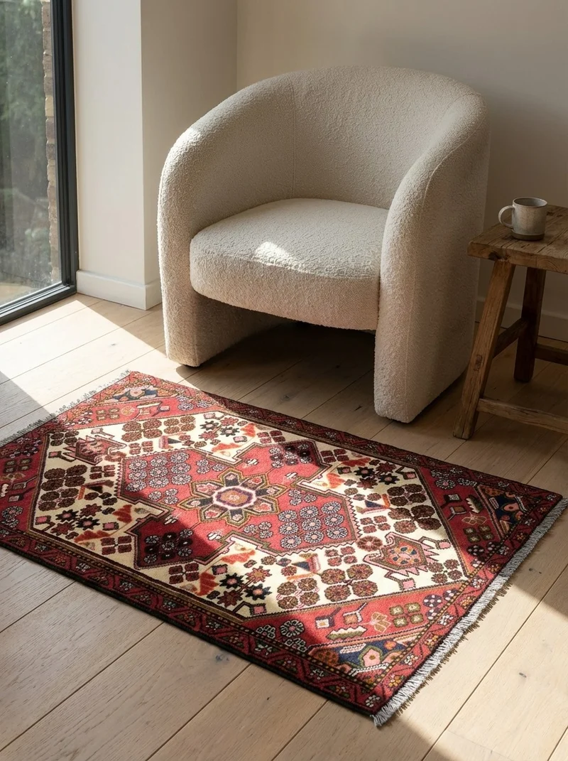 Saveh · Handgeknüpft – Beige, 141x104 cm
