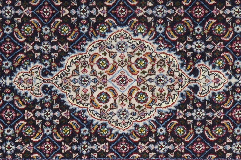 Moud Mahi · Handgeknüpft – Blau, 90x56 cm