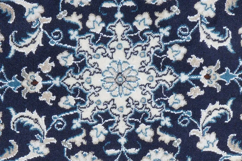 Nain 12La · Handgeknüpft – Blau, 90x57 cm