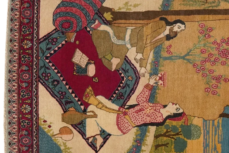 Kashan · Handgeknüpft – Bunt, 87x60 cm