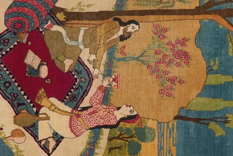 Kashan · Handgeknüpft – Bunt, 87x60 cm