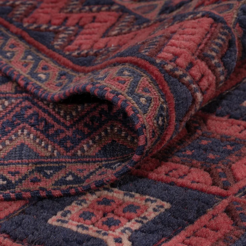 Kelim Afghan Teppich 161x201cm - dunkelrot
