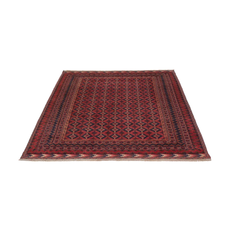 Kelim Afghan Teppich 161x201cm - dunkelrot