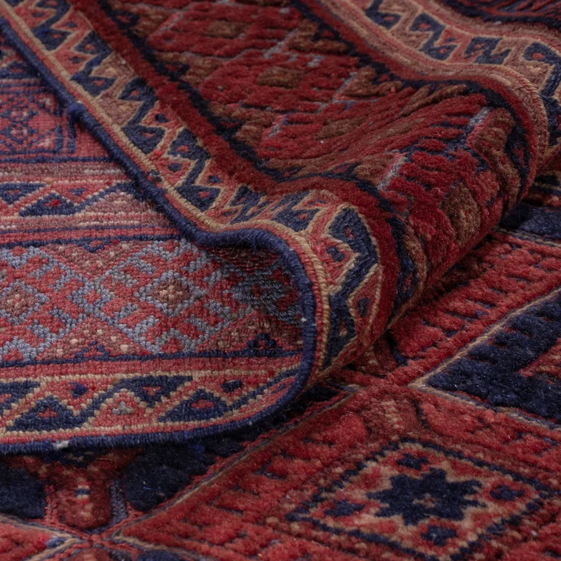 Kelim Afghan Teppich 156x206cm - dunkelrot