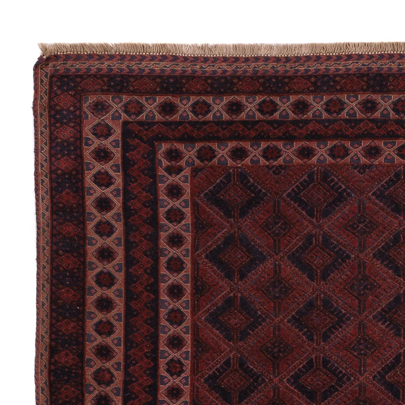Kelim Afghan Teppich 165x197cm - dunkelrot