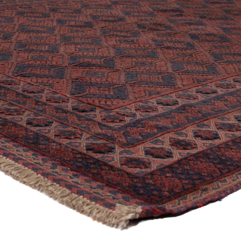 Kelim Afghan Teppich 165x197cm - dunkelrot