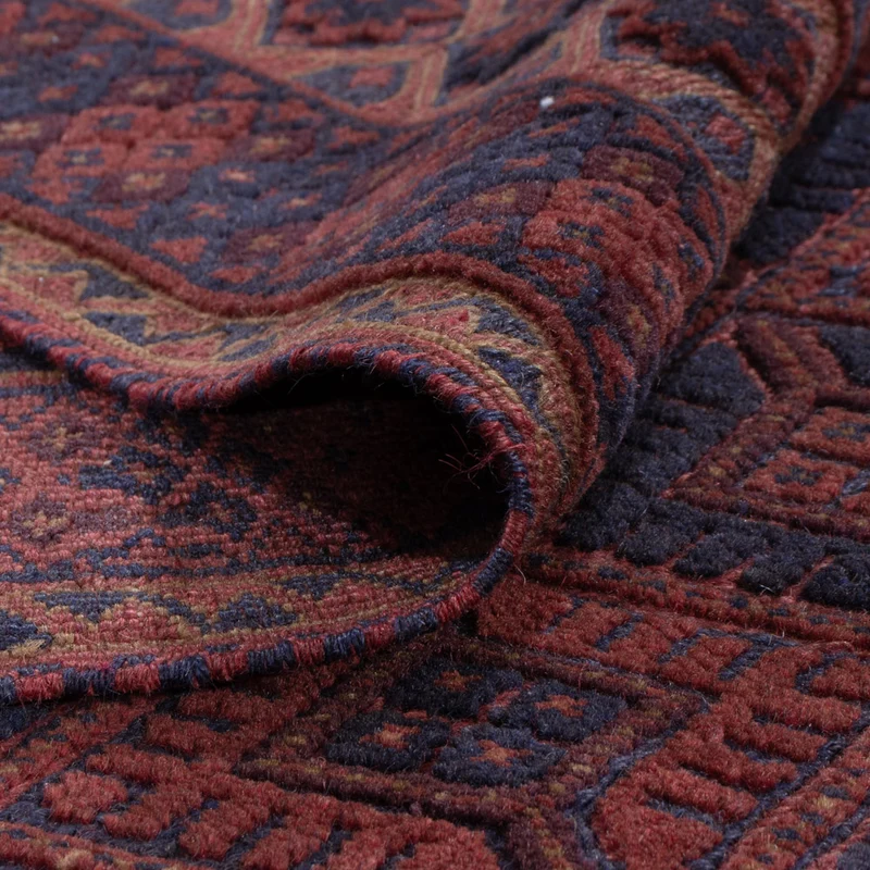 Kelim Afghan Teppich 165x197cm - dunkelrot