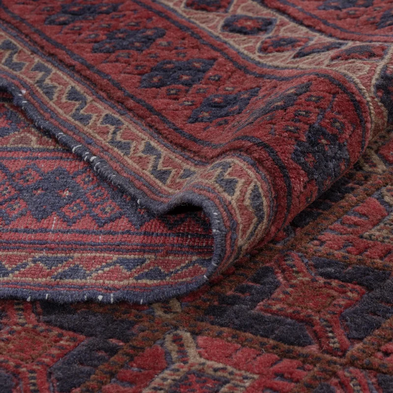 Kelim Afghan Teppich 164x197cm - dunkelrot
