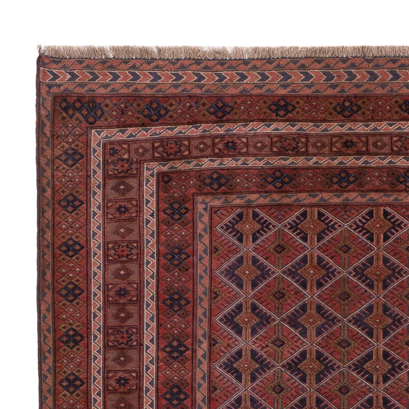 Kelim Afghan Teppich 162x198cm - dunkelrot