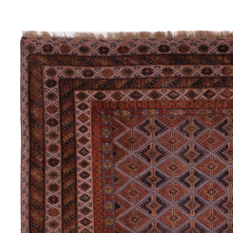 Kelim Afghan Teppich 156x207cm - dunkelrot