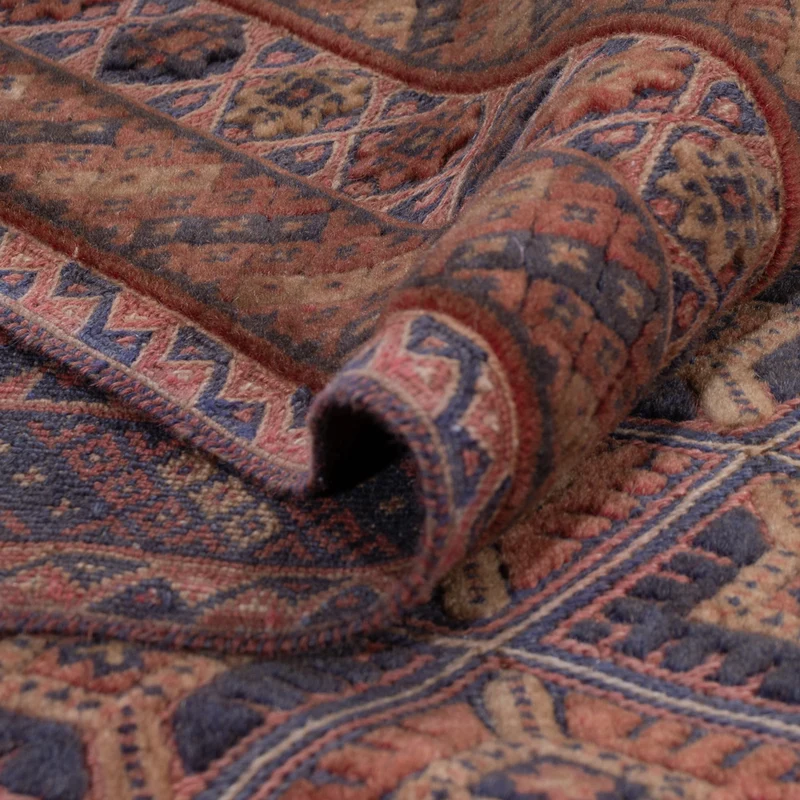 Kelim Afghan Teppich 156x207cm - dunkelrot