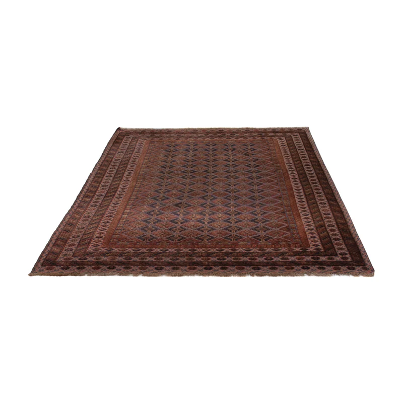 Kelim Afghan Teppich 156x207cm - dunkelrot