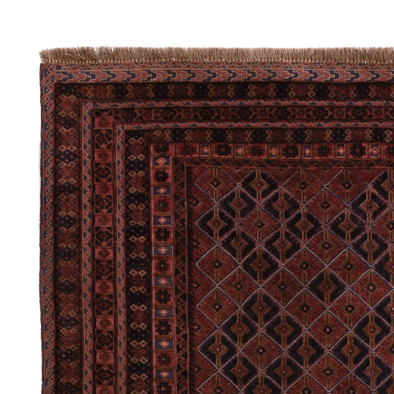Kelim Afghan Teppich 159x205cm - dunkelrot