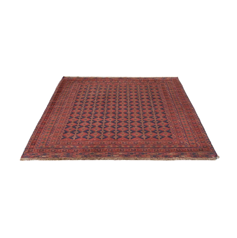 Kelim Afghan Teppich 160x206cm - dunkelrot