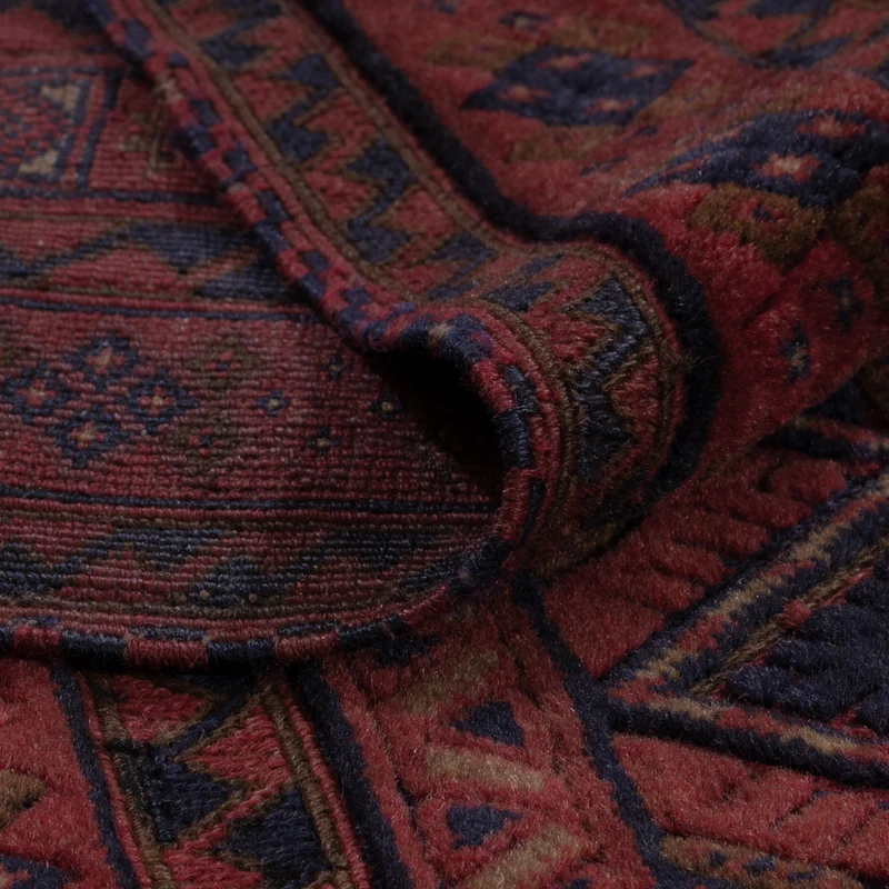 Kelim Afghan Teppich 162x198cm - dunkelrot