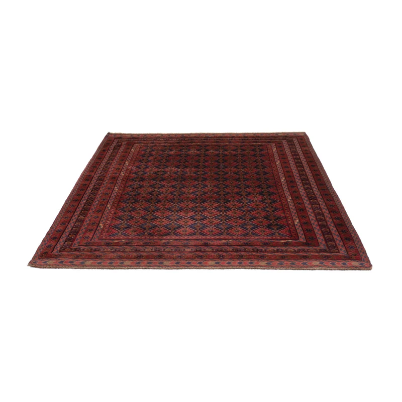 Kelim Afghan Teppich 162x198cm - dunkelrot