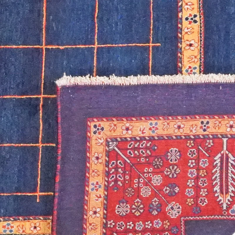 Rizbaf · Handgeknüpft – Blau, 353x250 cm
