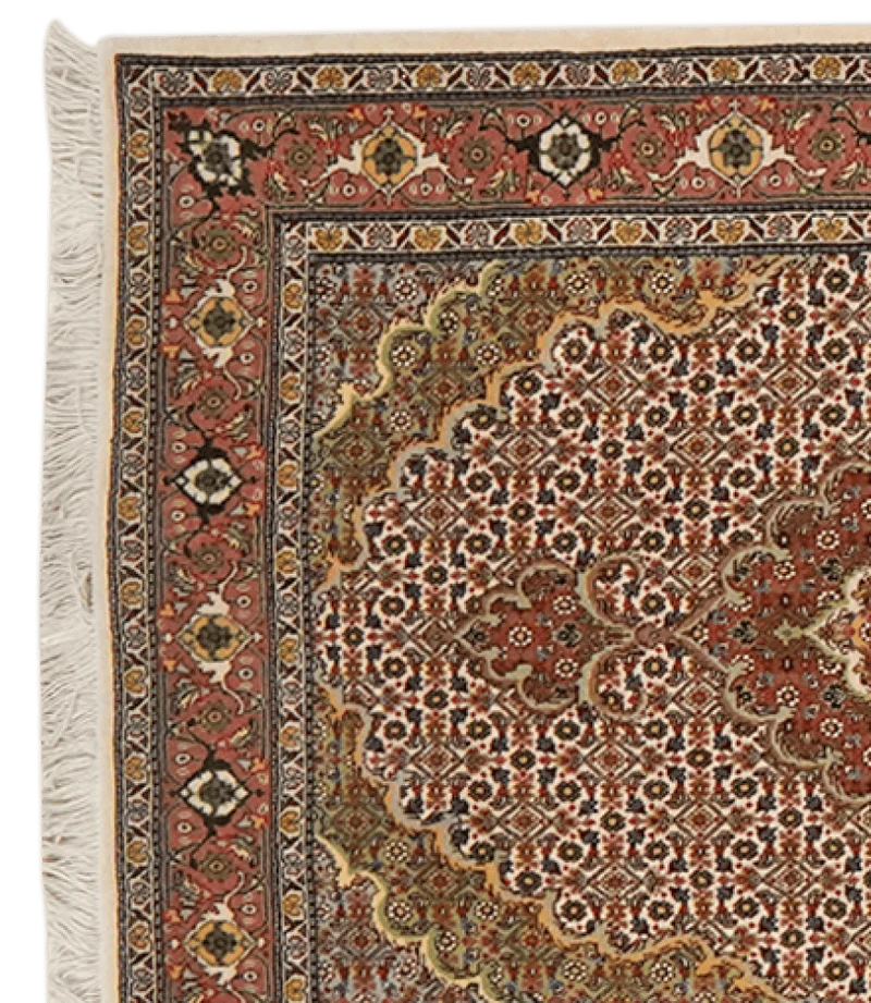 Tabriz 50 Raj · Handgeknüpft – Braun, 321x85 cm