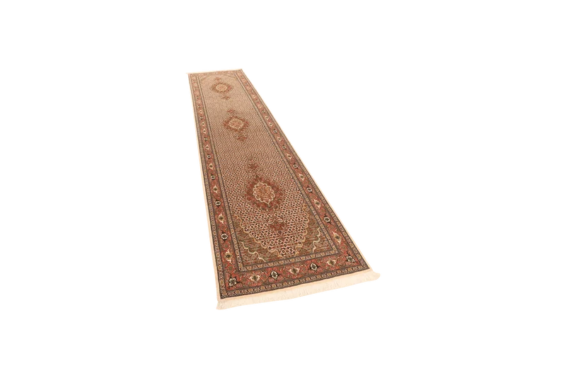 Tabriz 50 Raj · Handgeknüpft – Braun, 321x85 cm