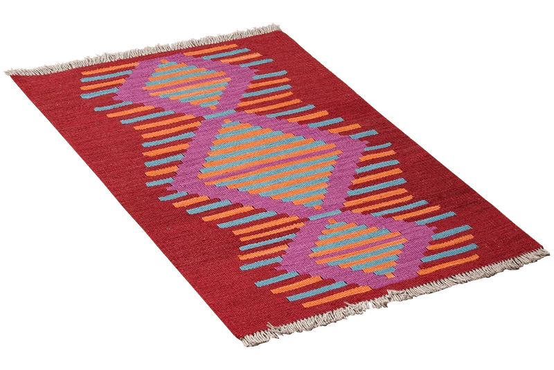 Kelim Gashgai · Handgewebt – Bunt, 94x59 cm